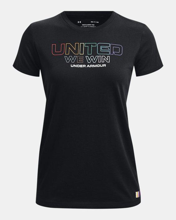 เสื้อแขนสั้น UA Pride United We Win สำหรับผู้หญิง in Black image number 5